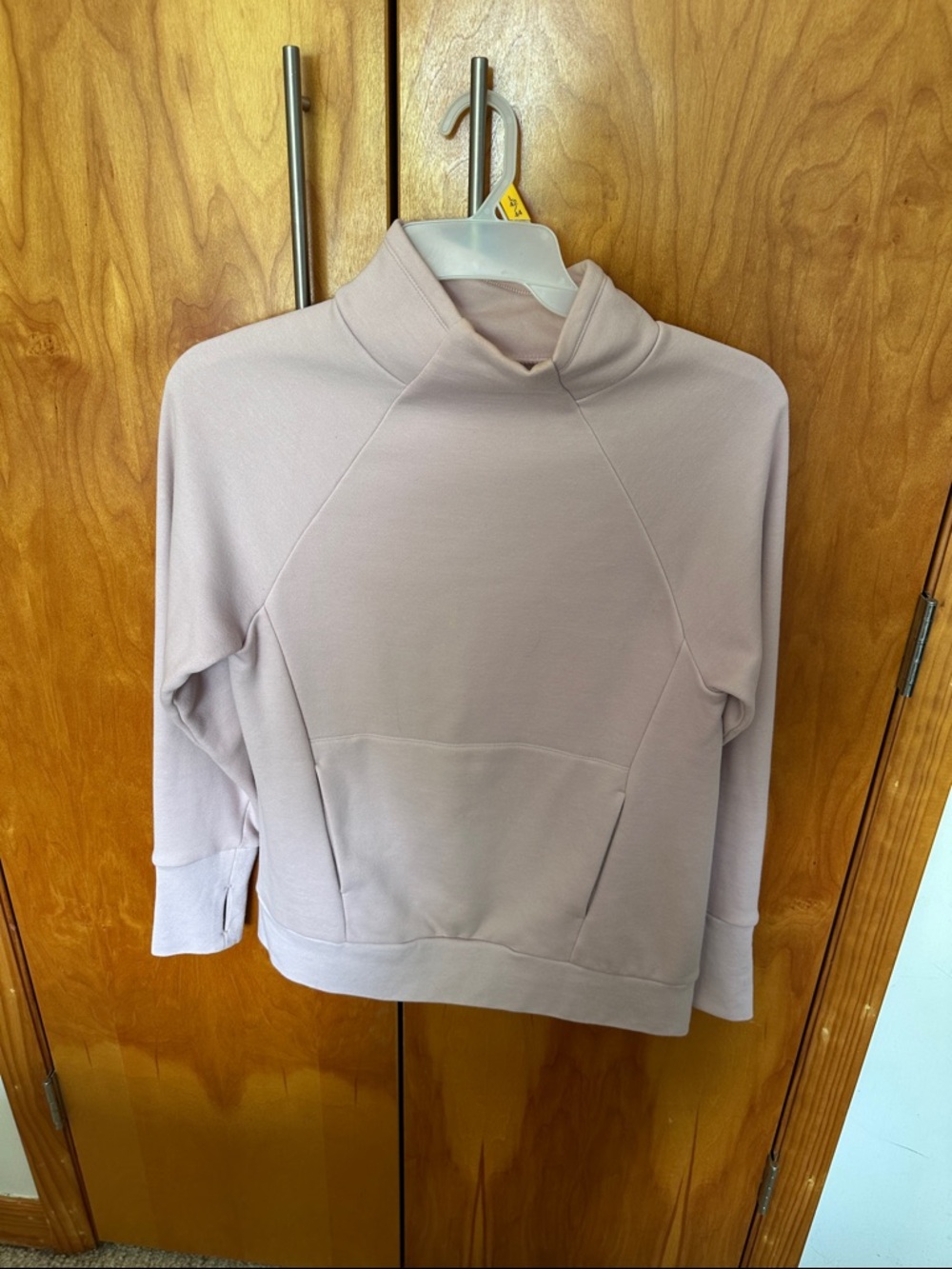 Fabletics Light Mauve Mock Neck Pullover small - med